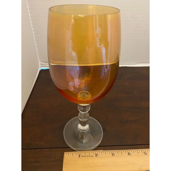 Amber Colored 8"H Wine Goblets (Qty. 4) - Picture 5 of 5